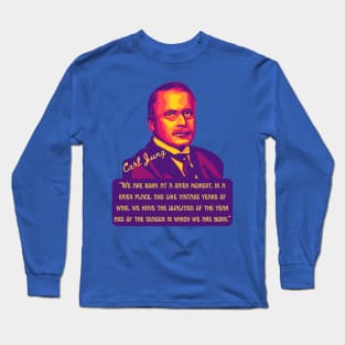 Carl Jung Portrait and Quote Long Sleeve T-Shirt